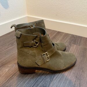 Michael Kors Olive Suede Ankle Booties